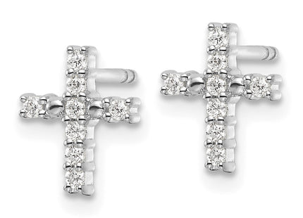14k White Gold Earrings Style EM5533 - Classique Jewelry Inc.