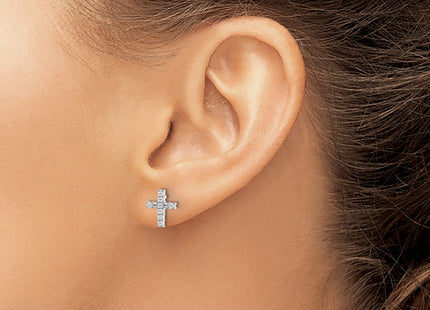 14k White Gold Earrings Style EM5533 - Classique Jewelry Inc.