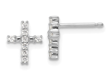 14k White Gold Earrings Style EM5533 - Classique Jewelry Inc.