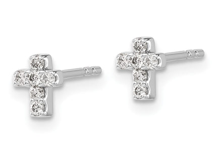 14k White Gold Earrings Style EM5535 - Classique Jewelry Inc.