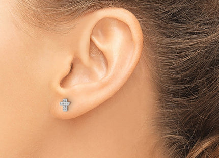 14k White Gold Earrings Style EM5535 - Classique Jewelry Inc.