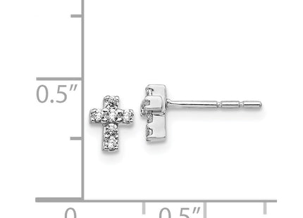 14k White Gold Earrings Style EM5535 - Classique Jewelry Inc.