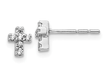 14k White Gold Earrings Style EM5535 - Classique Jewelry Inc.