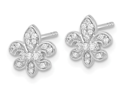 14k White Gold Earrings Style EM5537 - Classique Jewelry Inc.