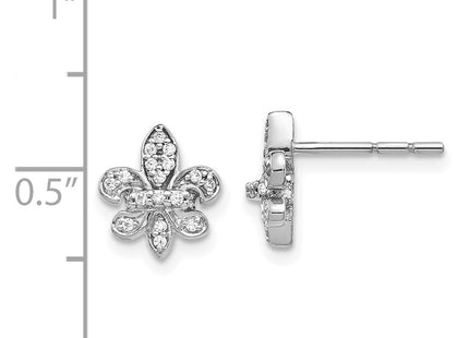 14k White Gold Earrings Style EM5537 - Classique Jewelry Inc.
