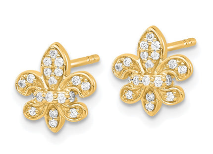 14k Yellow Gold Earrings Style EM5537 - Classique Jewelry Inc.