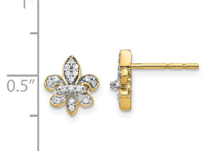 14k Yellow Gold Earrings Style EM5537 - Classique Jewelry Inc.