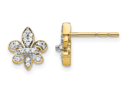14k Yellow Gold Earrings Style EM5537 - Classique Jewelry Inc.