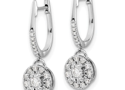 14k White Gold Earrings Style EM5542 - Classique Jewelry Inc.