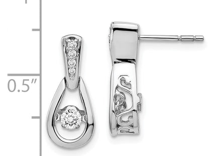 14k White Gold Earrings Style EM5548 - Classique Jewelry Inc.