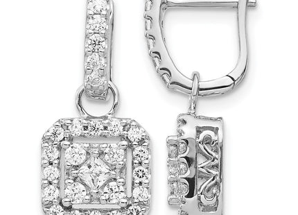 14K white gold diamond earrings