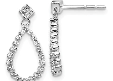 14k White Gold Earrings Style EM5550 - Classique Jewelry Inc.