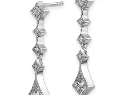 14k White Gold Earrings Style EM5555 - Classique Jewelry Inc.