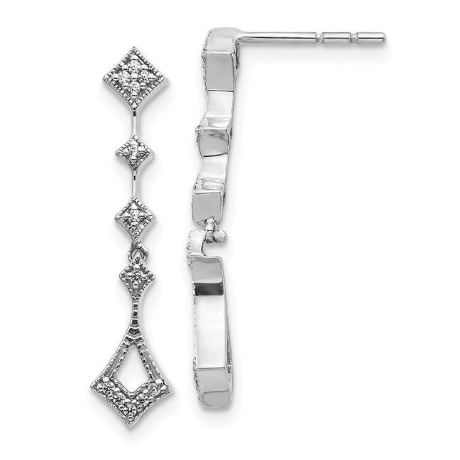 14k White Gold Earrings Style EM5555 - Classique Jewelry Inc.