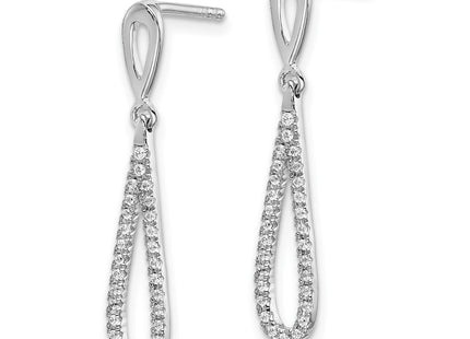 14k White Gold Earrings Style EM5556 - Classique Jewelry Inc.