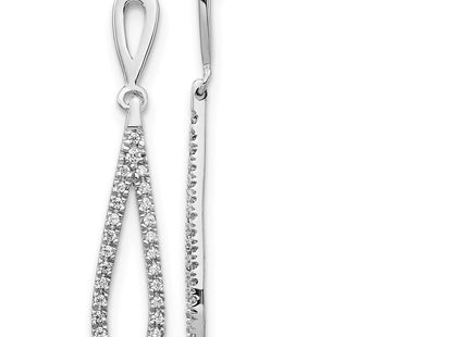 14k White Gold Earrings Style EM5556 - Classique Jewelry Inc.