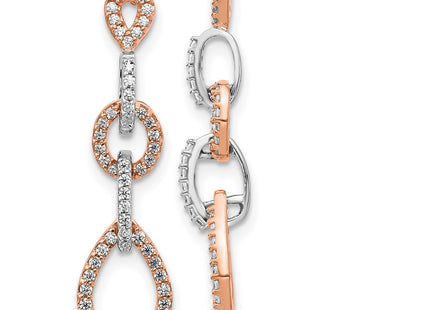 14k Two-tone Earrings Style EM5557 - Classique Jewelry Inc.
