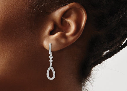 14k White Gold Earrings Style EM5558 - Classique Jewelry Inc.