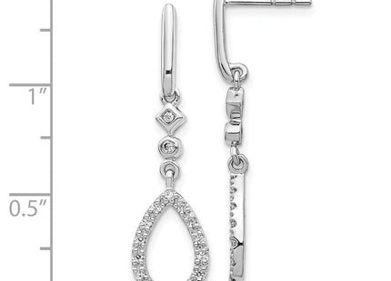 14k White Gold Earrings Style EM5558 - Classique Jewelry Inc.