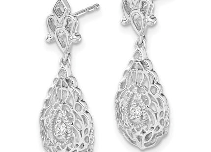 14k White Gold Earrings Style EM5561 - Classique Jewelry Inc.