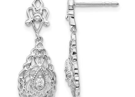 14k White Gold Earrings Style EM5561 - Classique Jewelry Inc.