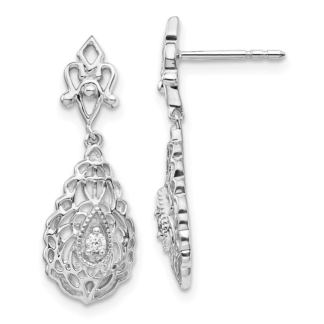 14k White Gold Earrings Style EM5561 - Classique Jewelry Inc.