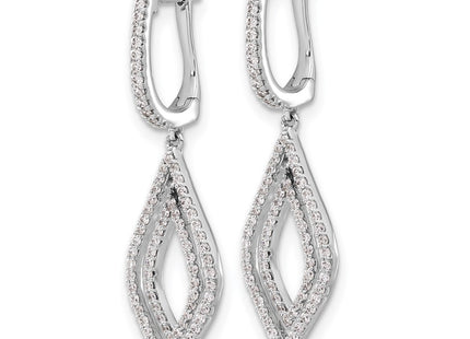 14k White Gold Earrings Style EM5562 - Classique Jewelry Inc.