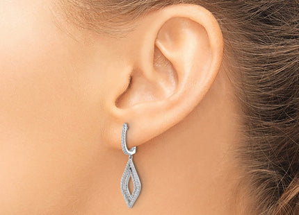 14k White Gold Earrings Style EM5562 - Classique Jewelry Inc.