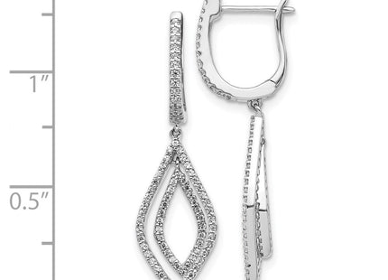 14k White Gold Earrings Style EM5562 - Classique Jewelry Inc.