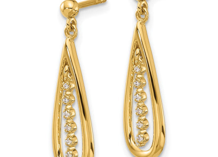 14k Yellow Gold Earrings Style EM5563 - Classique Jewelry Inc.