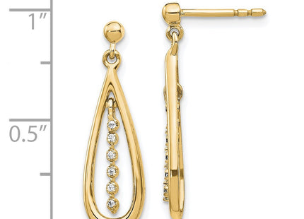 14k Yellow Gold Earrings Style EM5563 - Classique Jewelry Inc.