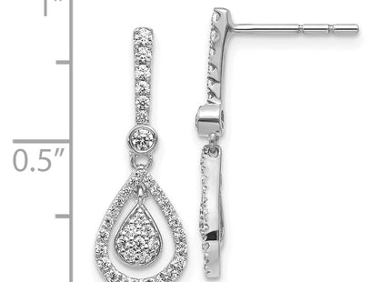 14k White Gold Earrings Style EM5564 - Classique Jewelry Inc.