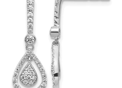 14k White Gold Earrings Style EM5564 - Classique Jewelry Inc.