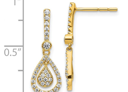 14k Yellow Gold Earrings Style EM5564 - Classique Jewelry Inc.