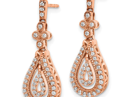 14k Rose Gold Earrings Style EM5566 - Classique Jewelry Inc.