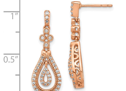 14k Rose Gold Earrings Style EM5566 - Classique Jewelry Inc.