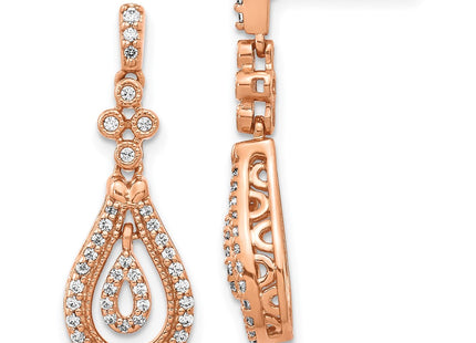 14k Rose Gold Earrings Style EM5566 - Classique Jewelry Inc.