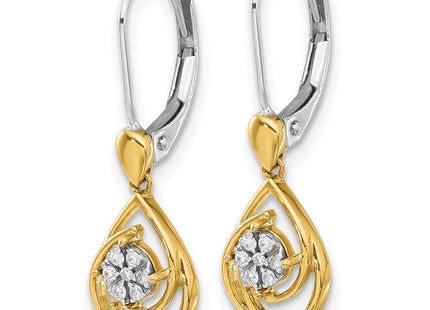 14k Two-tone Earrings Style EM5567 - Classique Jewelry Inc.