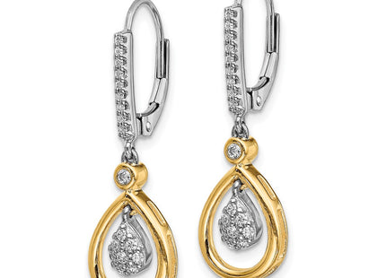14k Two-tone Earrings Style EM5569 - Classique Jewelry Inc.