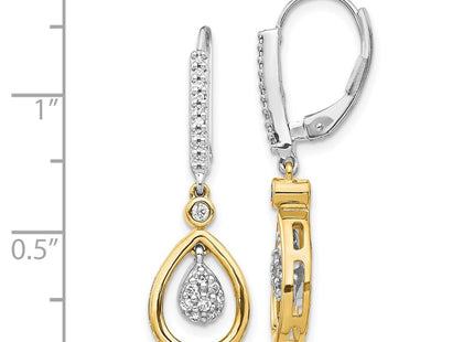 14k Two-tone Earrings Style EM5569 - Classique Jewelry Inc.