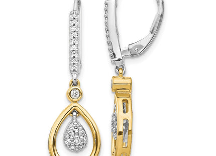 14k Two-tone Earrings Style EM5569 - Classique Jewelry Inc.