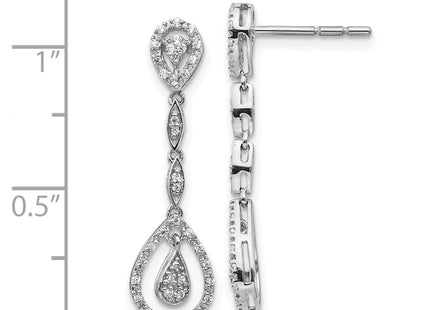 14k White Gold Earrings Style EM5571 - Classique Jewelry Inc.