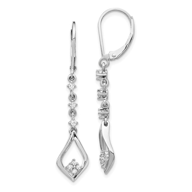 14k White Gold Earrings Style EM5573 - Classique Jewelry Inc.