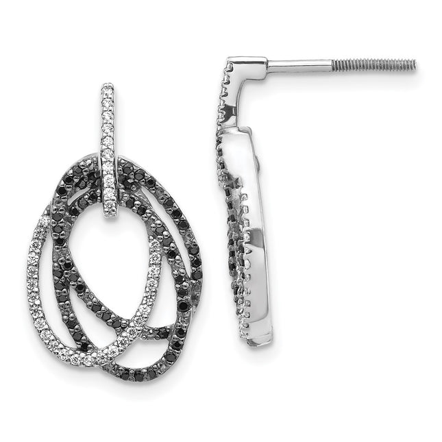 14k White Gold Earrings Style EM5576 - Classique Jewelry Inc.