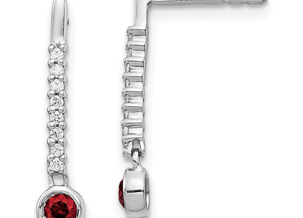 14k White Gold Earrings Style EM5577 - Classique Jewelry Inc.