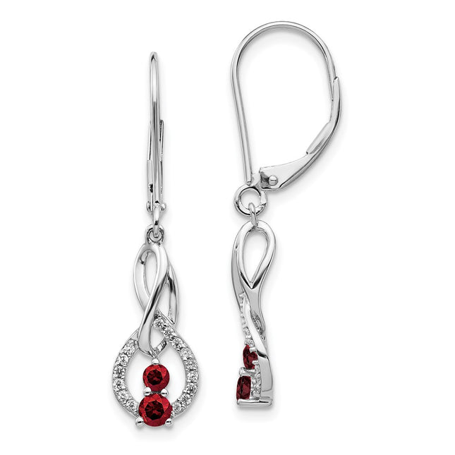 14k White Gold Earrings Style EM5581 - Classique Jewelry Inc.