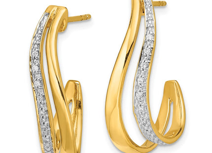 14k Yellow Gold Earrings Style EM5584 - Classique Jewelry Inc.