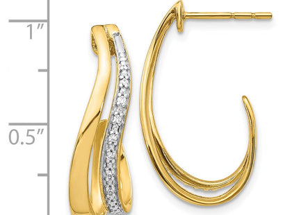 14k Yellow Gold Earrings Style EM5584 - Classique Jewelry Inc.