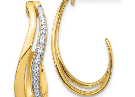 14k Yellow Gold Earrings Style EM5584 - Classique Jewelry Inc.