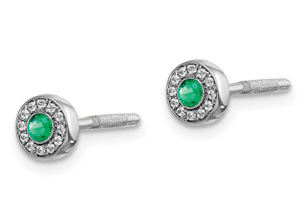 14k White Gold Earrings Style EM5586 - Classique Jewelry Inc.